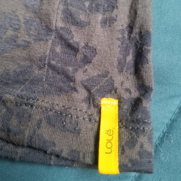 Lole Cowl Neck, Long Sleeve, Sheer Burnout Grey Top - Picture 6 of 6